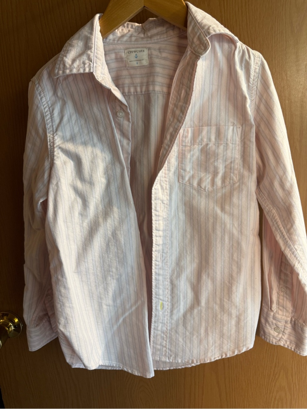 Crewcuts Light Pink & White Striped Button-Down Shirt
